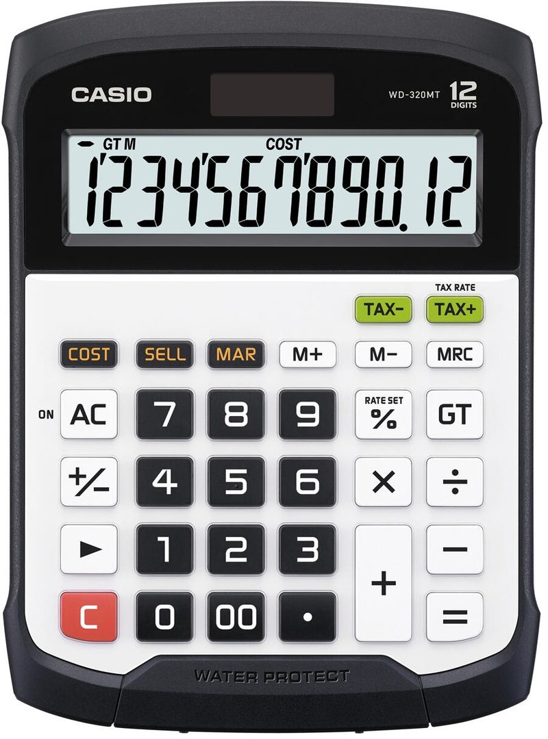 Calculatrice de bureau CASIO WD-320MT noir/blanc