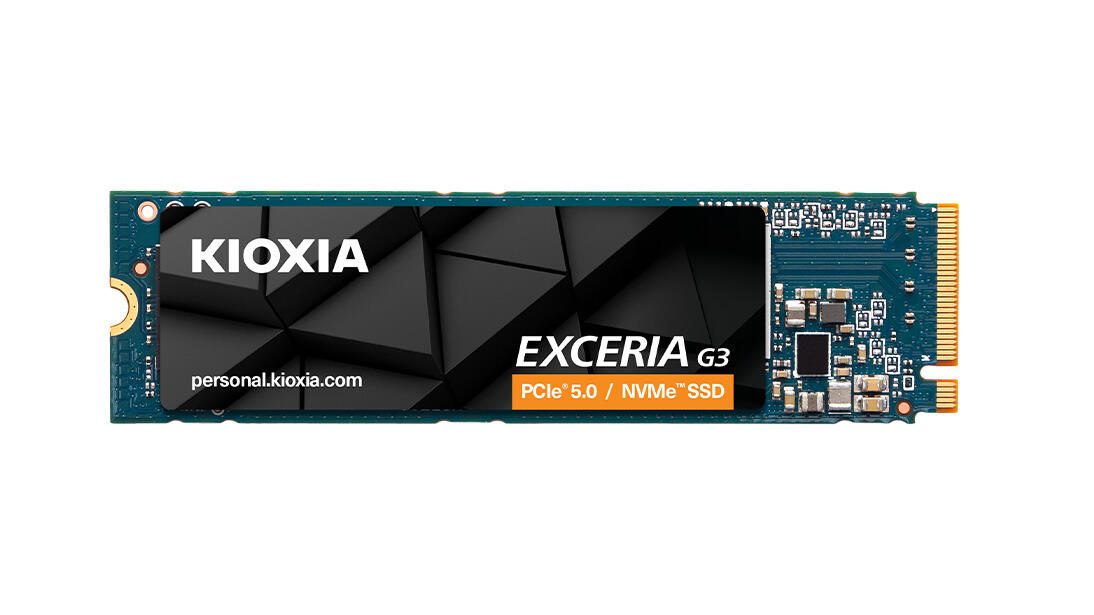 SSD Kioxia Exceria G3 LVC10Z001TG8 - 1 To M.2, PCI Express 5.0, NVMe, BiCS FLASH QLC