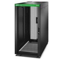 APC Easy Rack 600mm/24HE/1000mm avec toit, parois latérales, roulettes, pieds et 4 supports, sans fond, noir (ER6402)