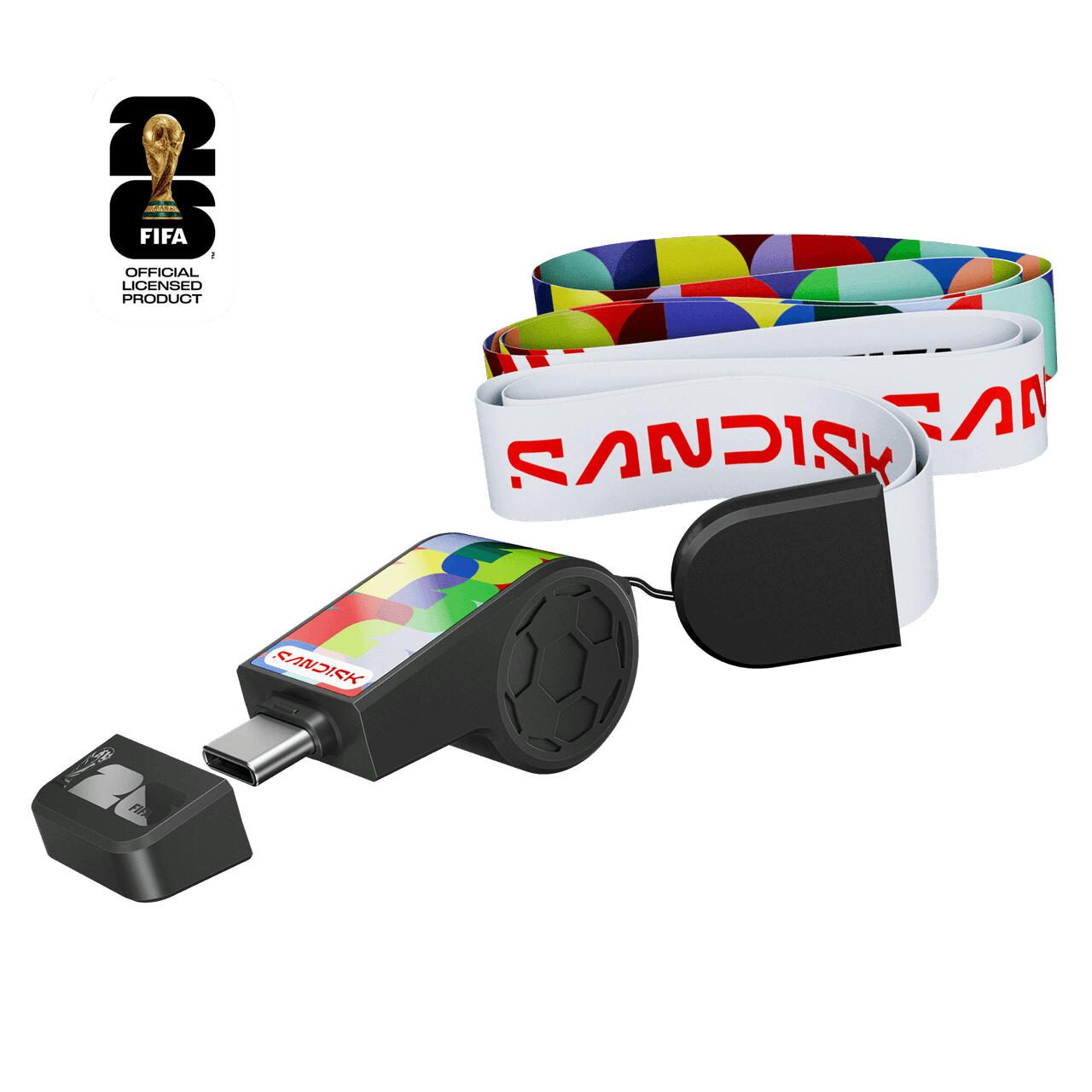 Clé USB SanDisk Édition Coupe du Monde FIFA 2026 128 Go USB Type-C 3.2 Gen 1 (3.1 Gen 1), Édition mondiale
