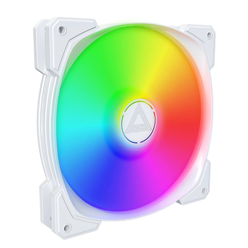 Ventilateur PC HP140 ARGB PWM, 140 mm, éclairage ARGB blanc, contrôle intelligent PWM 4 broches