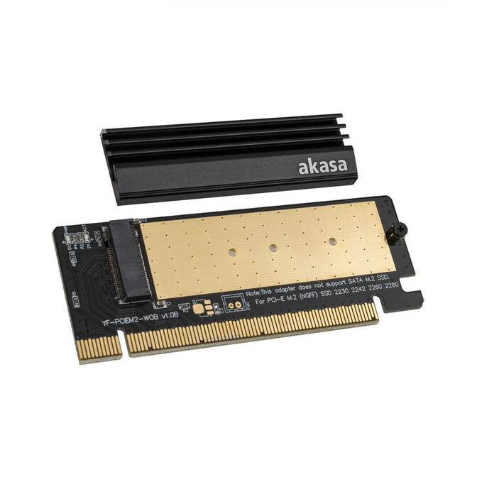 Adaptateur M.2 PCIe avec dissipateur - noir