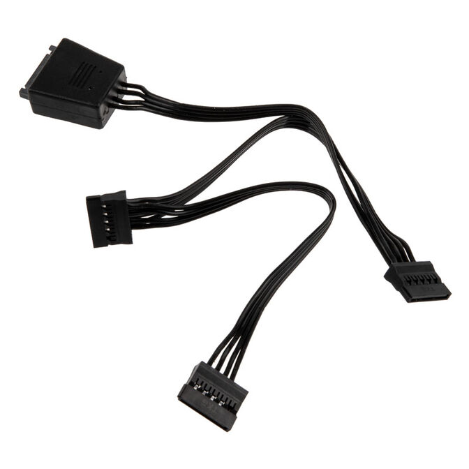 Silverstone CP06-L, câble en Y pour connecteurs d'alimentation SATA, 1 vers 3 - noir