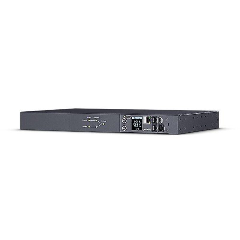 CyberPower PDU84005 distributeur de courant commuté avec mesure de sortie, 2x entrée IEC, 12x sortie IEC, SNMP, PP, MBO
