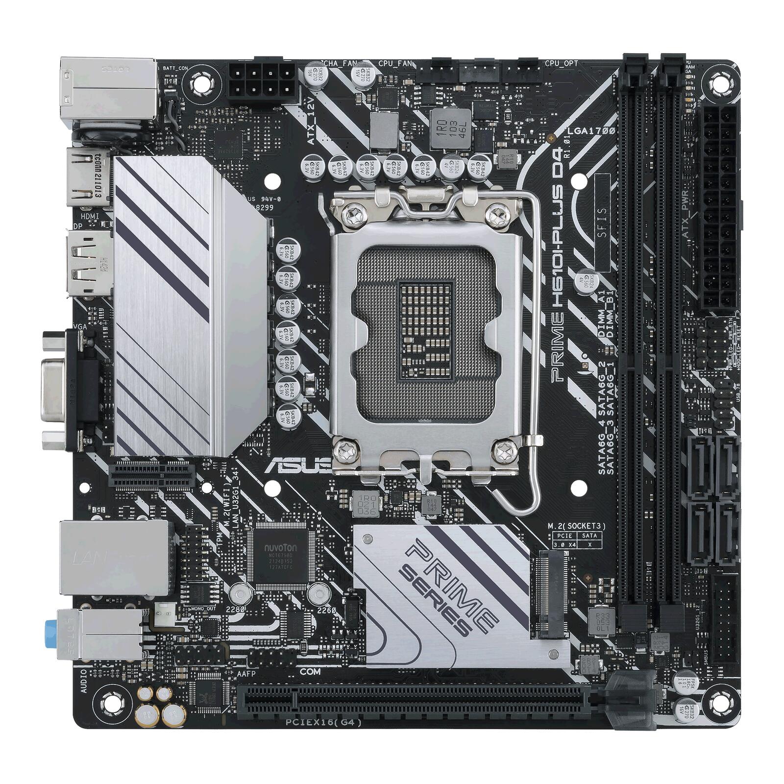 Carte mère ASUS Prime H610I-Plus D4-CSM, Intel H610, socket 1700, DDR4