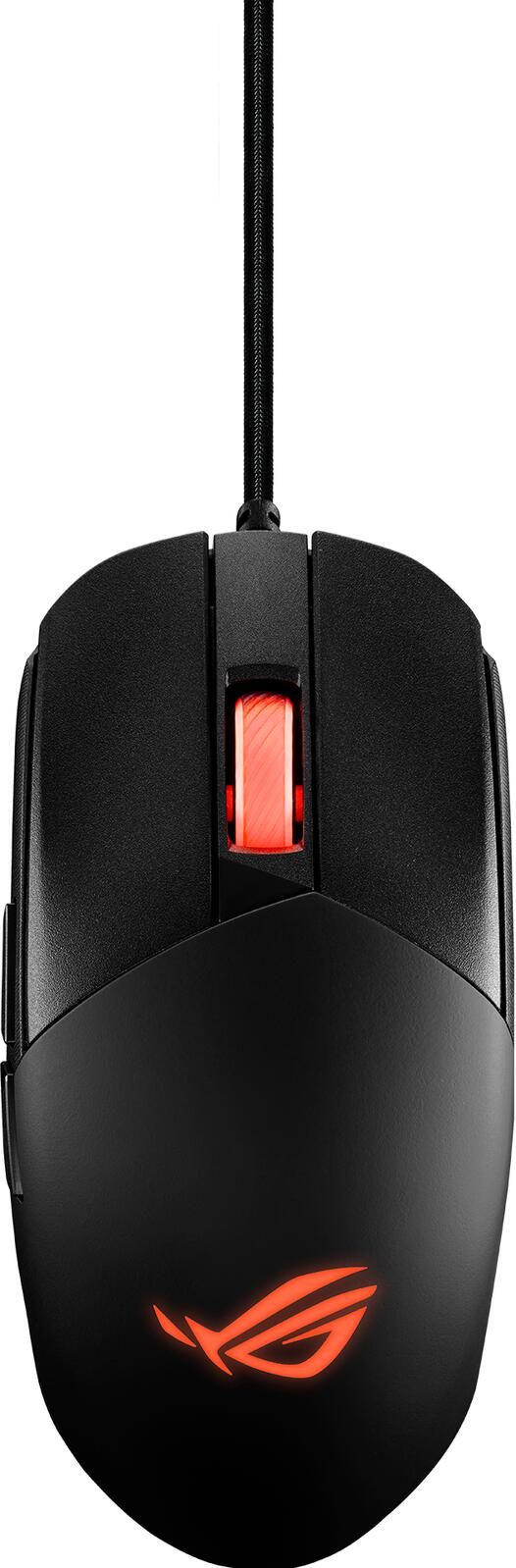 Souris de gaming ASUS ROG STRIX Impact III filaire, RGB, capteur optique noir, 12 000 dpi, interrupteurs micro ROG, poids de 59 g, optimisée pour les FPS