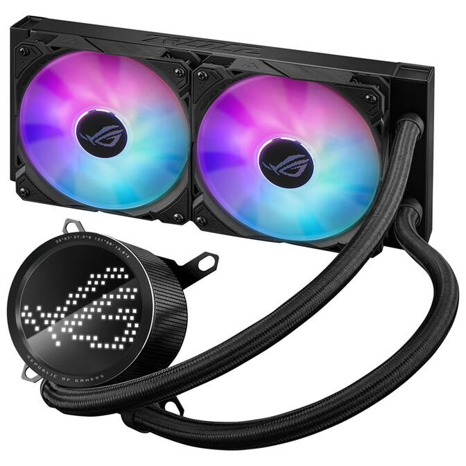 Refroidisseur liquide CPU ASUS ROG Ryuo III 240 RGB tout-en-un (2 ventilateurs radiateur ARGB 120 mm adressables, écran LED Anime Matrix™, compatible Intel LGA 1700, 115x, 1200 & AM4, AM5)
