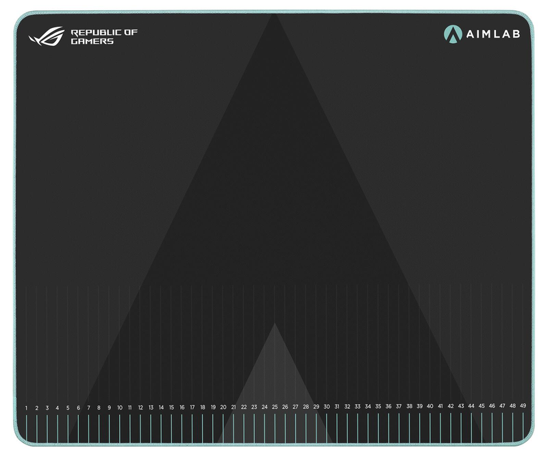 Tapis de souris gaming ROG Hone Ace Aim Lab Edition ASUS, avec marquages de mesure pour le logiciel ROG Aim Lab, surface hydrofuge