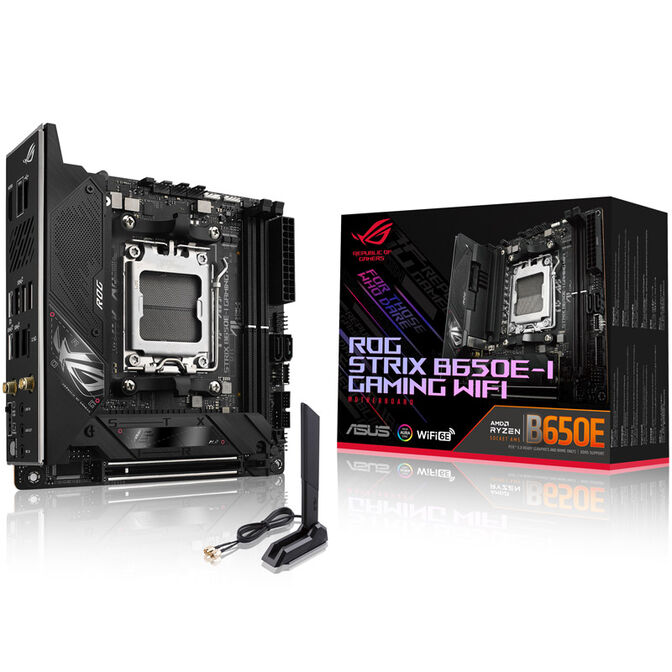 Carte mère ASUS ROG Strix B650E-I Gaming WiFi, socket AM5, AMD B650, Mini-ITX, DDR5