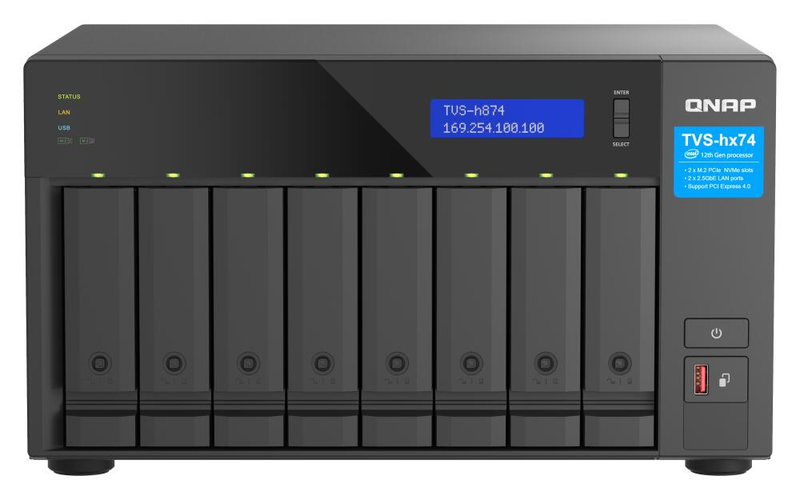 NAS QNAP TVS-h874X-i9-64G 8-Bay (boîtier vide)