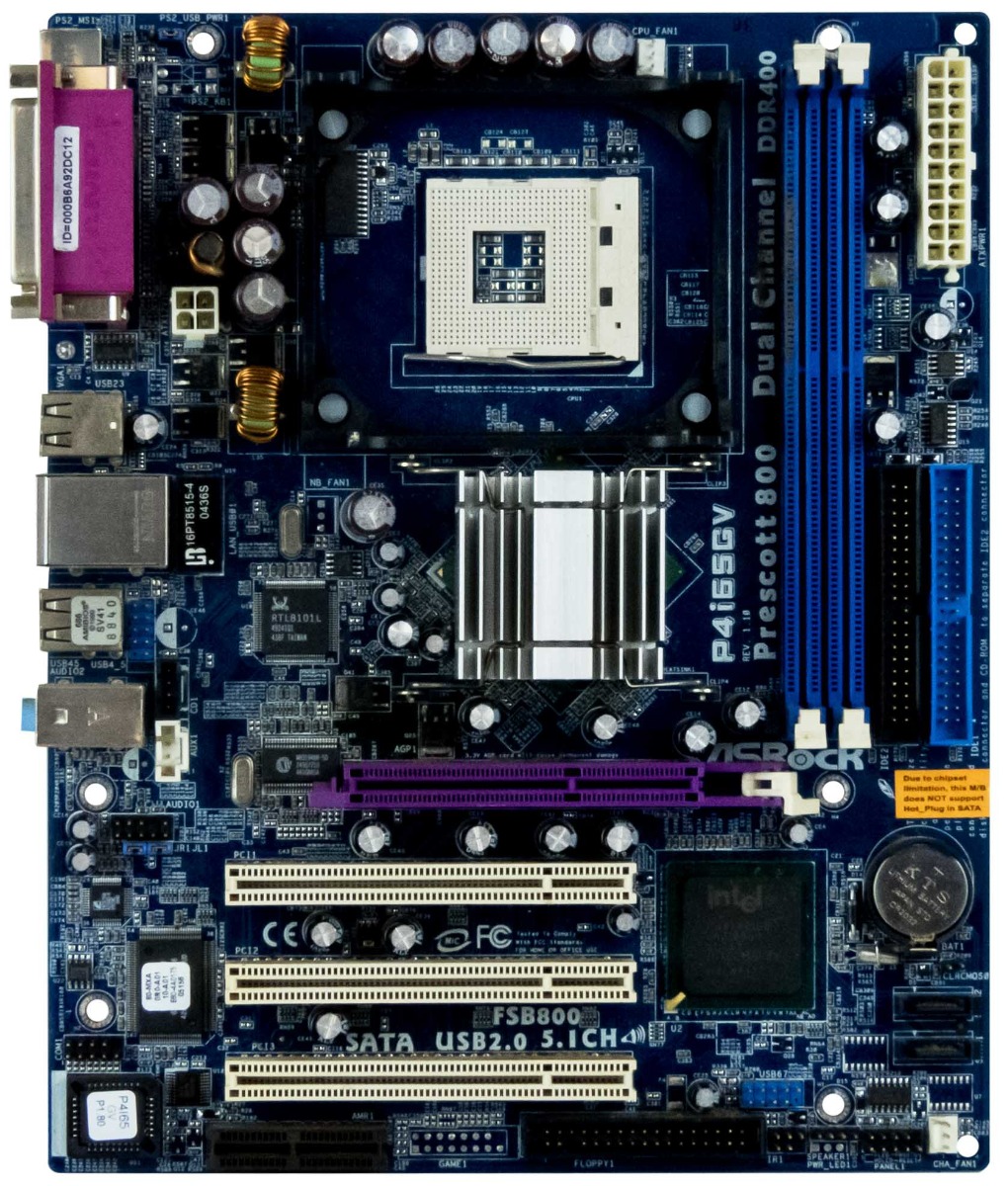 ASROCK P4i65GV socket 478 DDR AGP PCI AMR