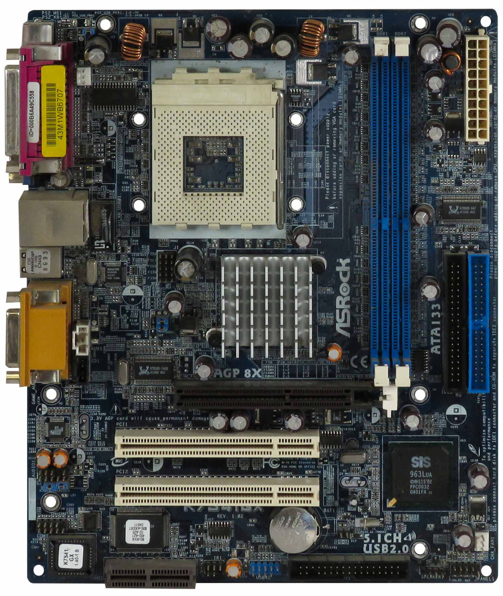 ASRock K7S41GX REV.1.02 SOCKET 462 DDR PCI AGP AMR mATX