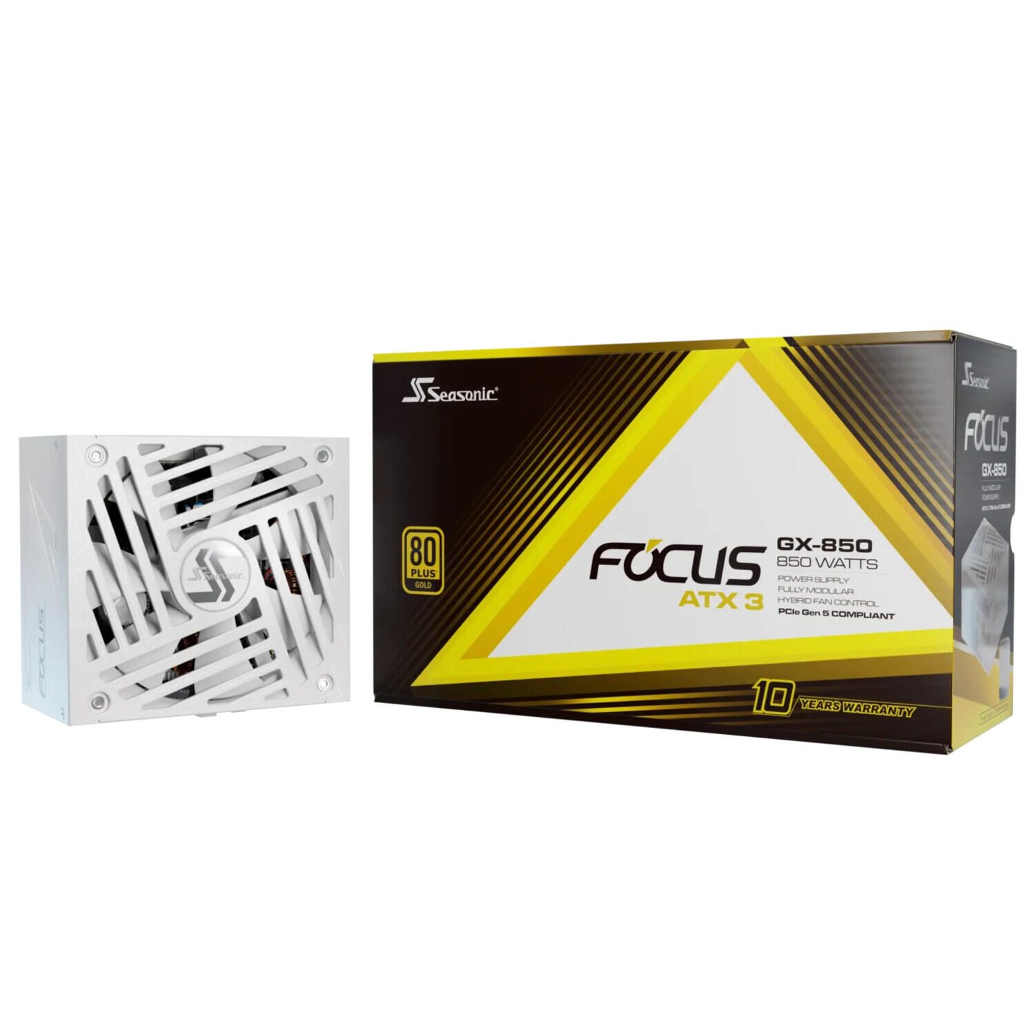 Seasonic Alimentation PC FOCUS GX 850 ATX 3.1 full-modulaire 850W 80+ Gold blanc