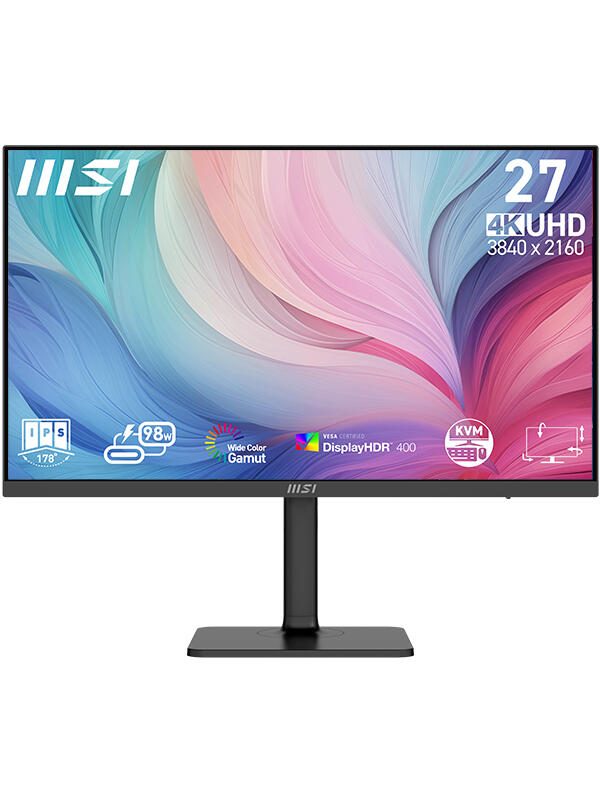 Écran professionnel MSI Modern MD272UPHGDE 69 cm (27 pouces) UHD, dalle IPS, 4 ms, 60 Hz, HDMI, DisplayPort, USB