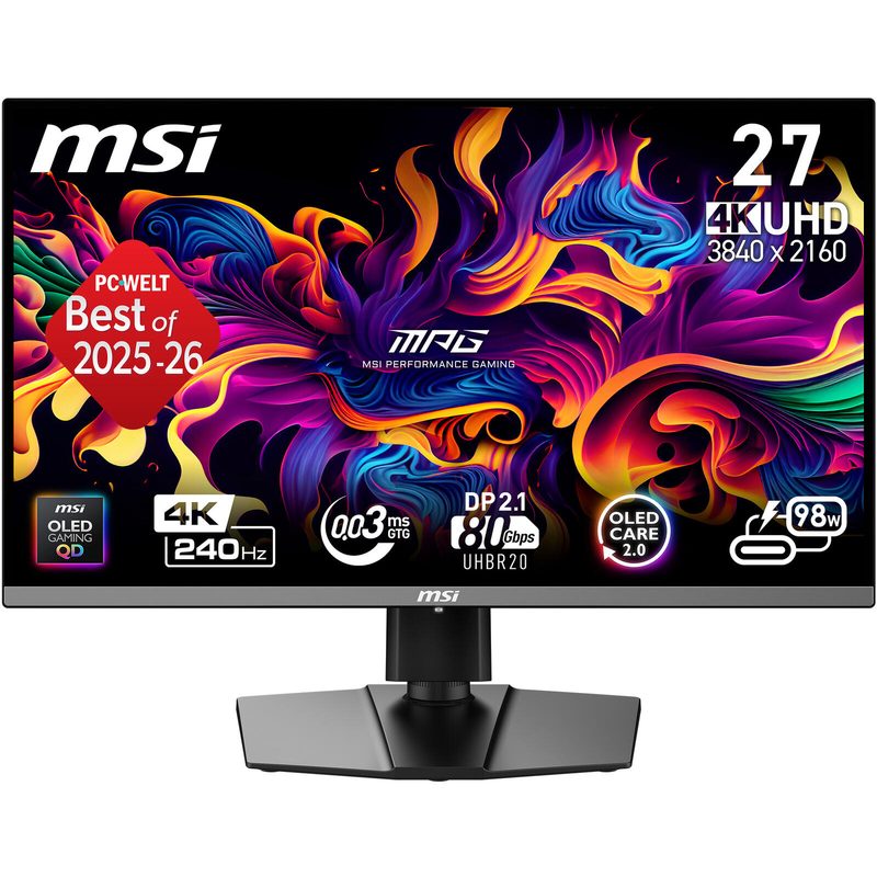 MSI MPG 272URXDE QD-OLED, écran gaming 27 pouces, 240Hz, QD OLED, Adaptive Sync