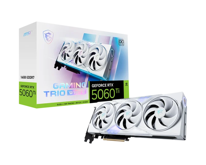 MSI GeForce RTX 5060 Ti Gaming Trio OC White, 16384 Mo GDDR7