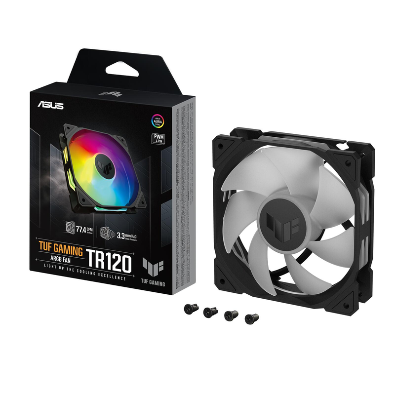 Ventilateur de boîtier ASUS TUF Gaming TR120 ARGB à pales noires