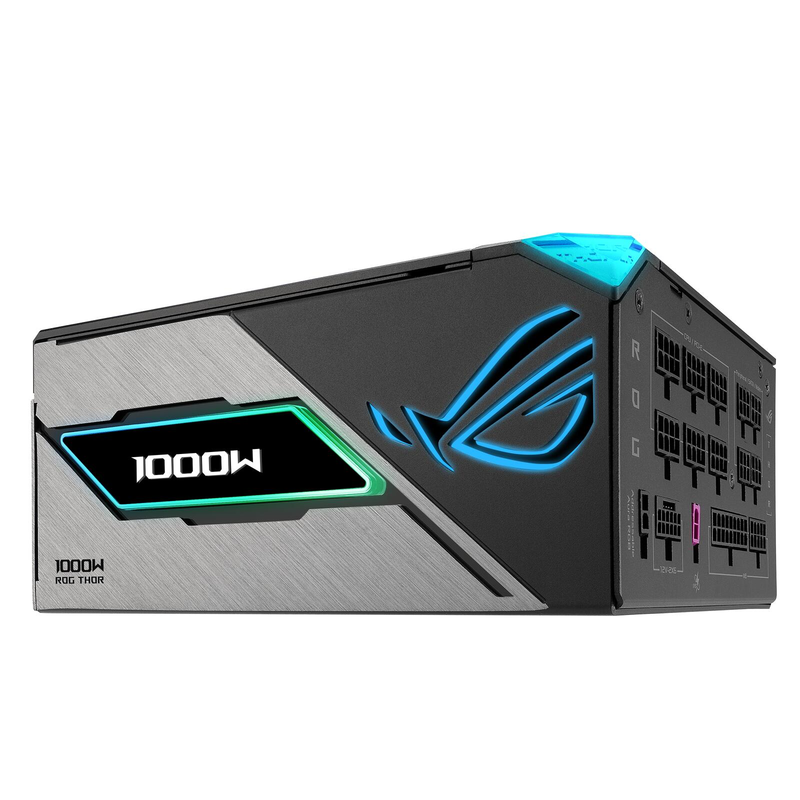 Alimentation ASUS ROG THOR 1000W Platinum III Gaming (GaN-MOSFET, Aura Sync RGB, ATX 3.1 compatible, PCIe 5.0 Ready, écran OLED)