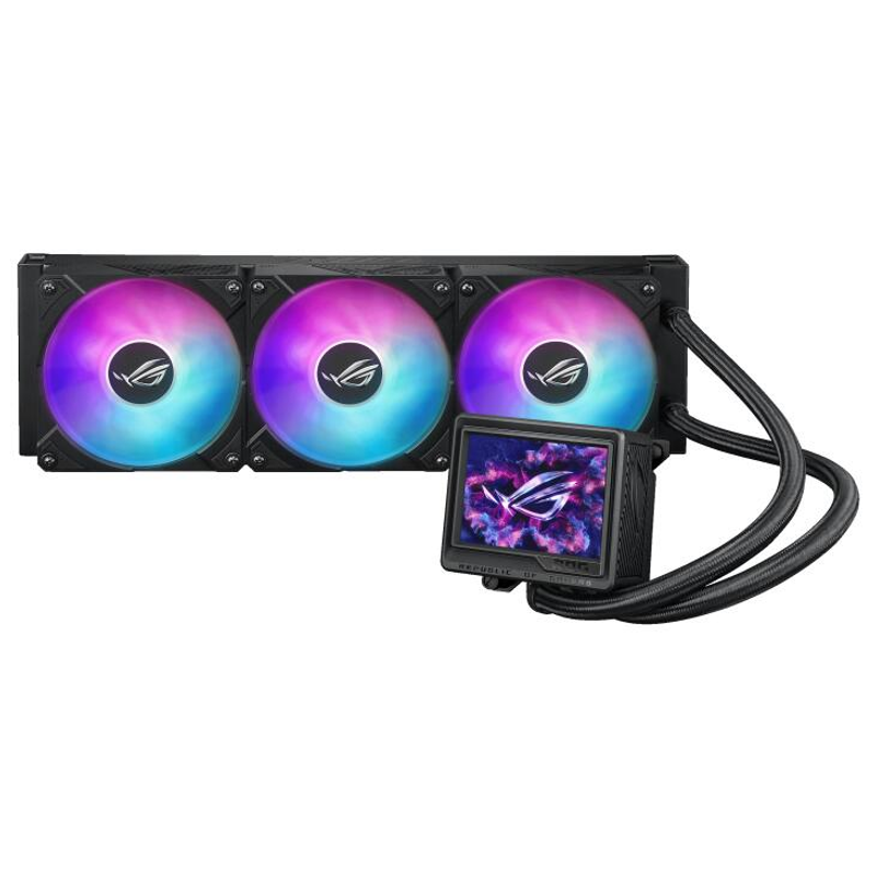 Refroidissement liquide ASUS ROG Ryujin III 360 ARGB Extreme Black Monobloc Écran LCD 640x480, trois ventilateurs ARGB 120 mm