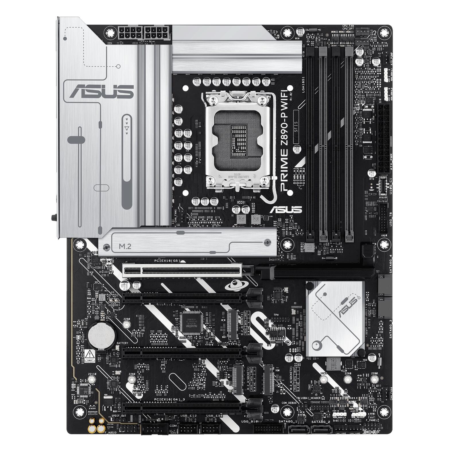 Carte mère ASUS PRIME Z890-P WIFI Socket LGA 1851, ATX, mémoire DDR5, 4x M.2, 4x SATA, 17 ports USB, PCIe 5.0, Wi-Fi 7, Bluetooth