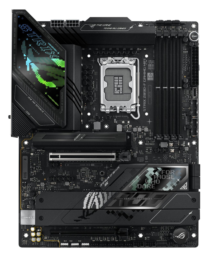 ASUS ROG STRIX Z890-F GAMING WIFI LGA 1851, ATX, mémoire DDR5, 5x M.2, 4x SATA, ports USB, PCIe 5.0, WiFi 7