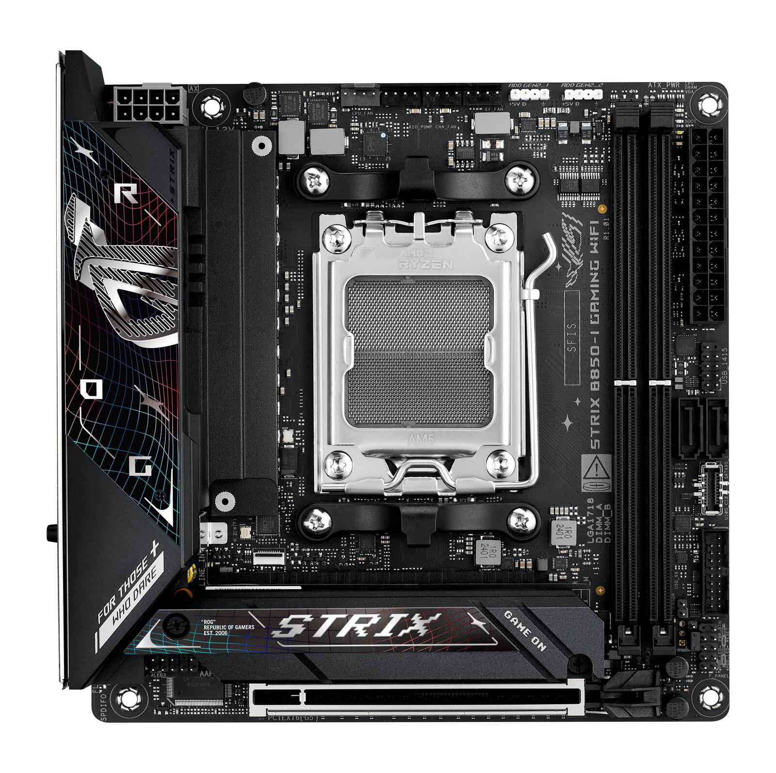 Carte mère ASUS ROG Strix B850-I Gaming WiFi AMD B850, mini-ITX, mémoire DDR5, PCIe 5.0, WiFi 7, 2x M.2, Aura Sync
