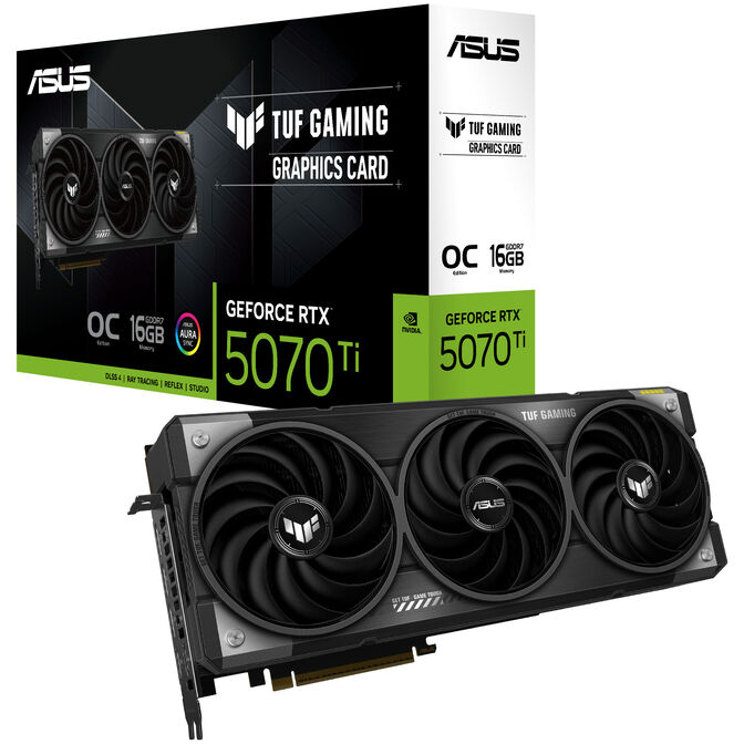 Carte graphique ASUS TUF GeForce RTX 5070 Ti OC Edition, 16384 Mo GDDR7