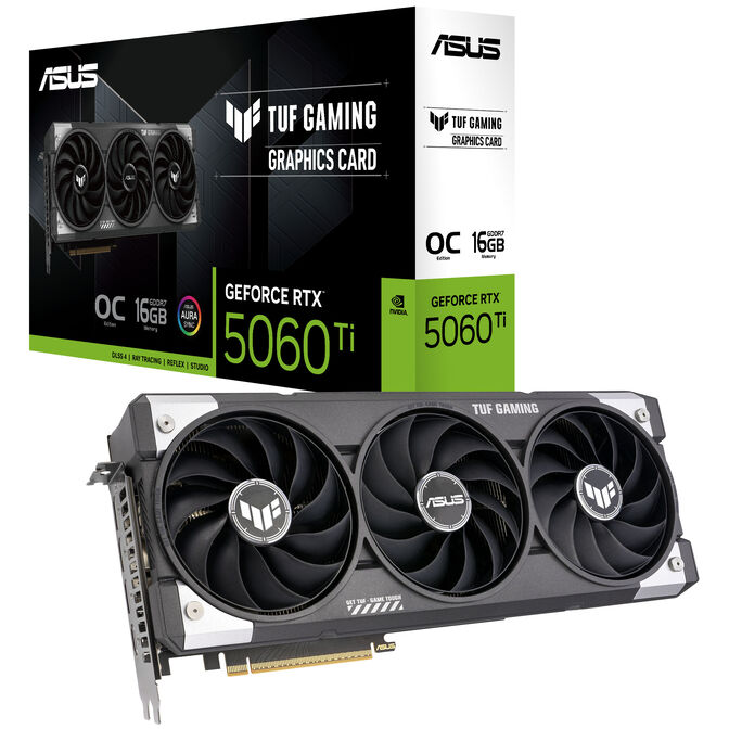Carte graphique ASUS TUF Gaming GeForce RTX 5060 Ti OC Edition 16 Go GDDR7