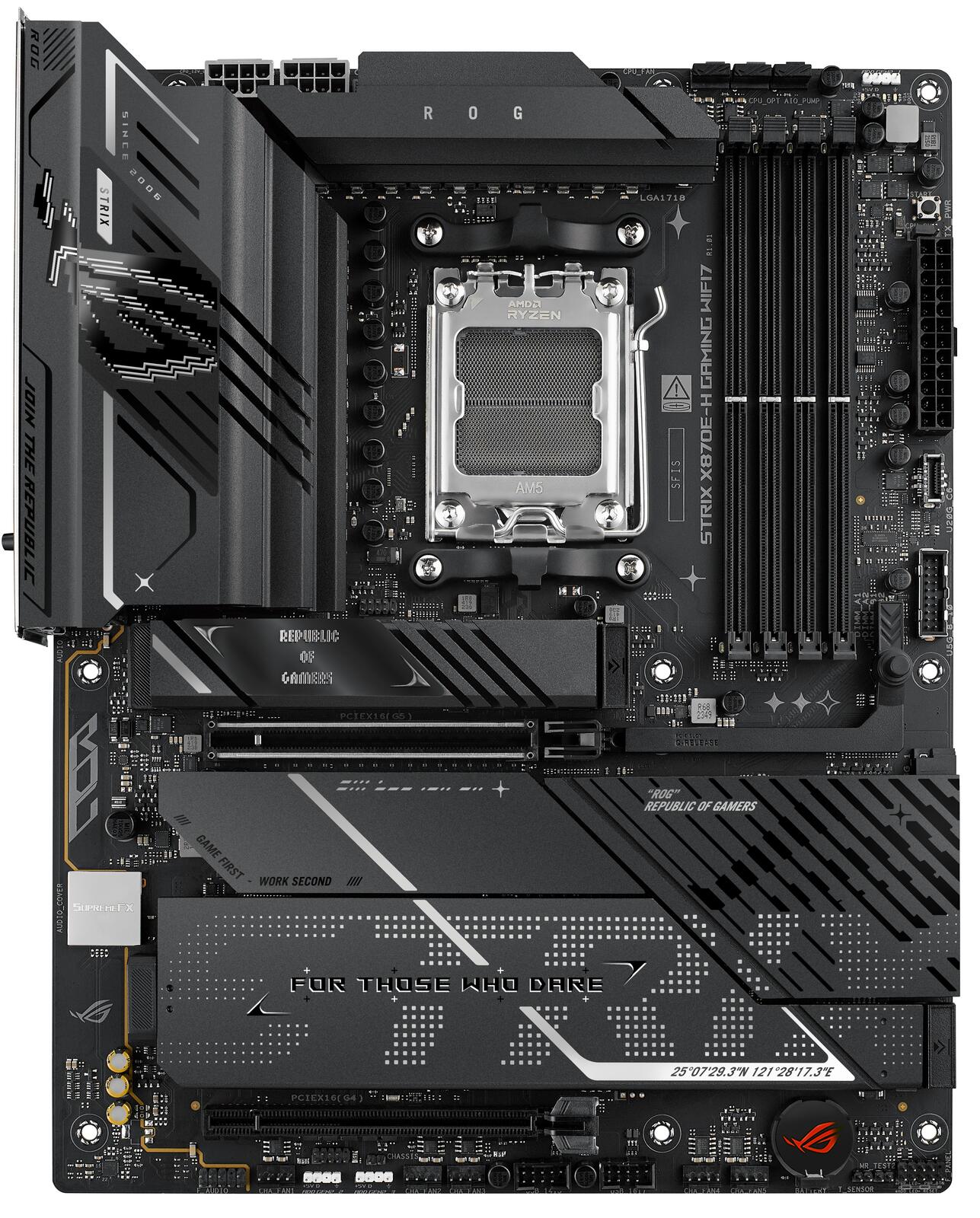 Carte mère ASUS ROG STRIX X870E-H GAMING WIFI7 Socket AMD AM5, ATX, Ryzen 9000, mémoire DDR5, PCIe 5.0, WiFi 7