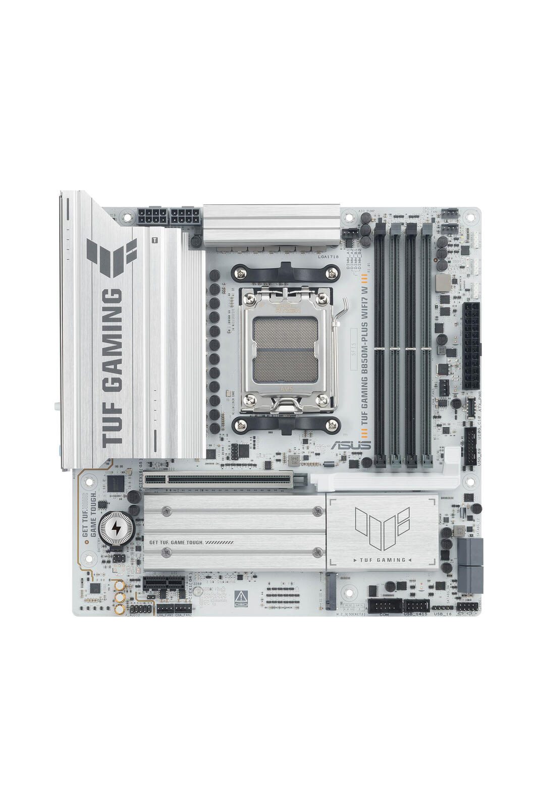 Carte mère ASUS TUF GAMING B850M-PLUS WIFI7 Socket AMD AM5 micro-ATX, DDR5, PCIe 5.0, 3 emplacements M.2, Ethernet Realtek 2.5Gb, USB 20Gbps Type-C, USB 10Gbps Type-C