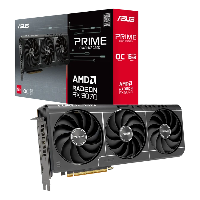 ASUS Prime Radeon RX 9070 EVO OC Edition, 16384 Mo GDDR6