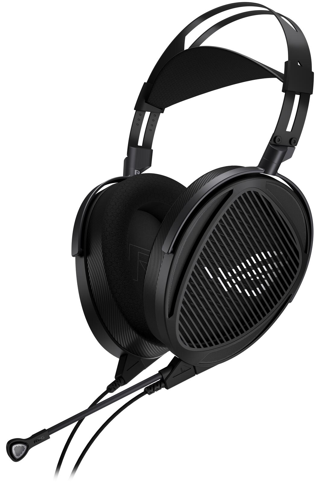 Casque gaming ASUS ROG Kithara, noir, connecteur jack, adaptateur USB-C, haut-parleurs HIFIMAN Planar Magnetic 100 mm