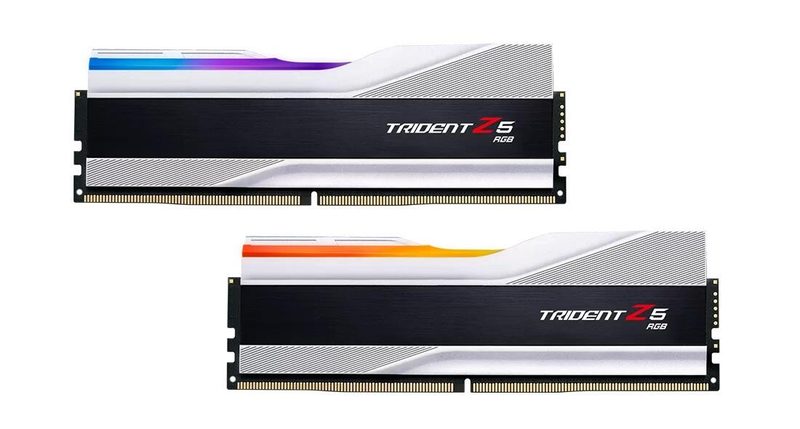 Mémoire vive Trident Z5 RGB Intel 32 Go (2 x 16 Go) Kit 6000 MHz argent 2 x 16 Go CL32 (32-38-38-96) non buffered PC de bureau F5-6000J3238F16GX2-TZ5RS
