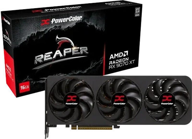 Carte graphique PowerColor Reaper Radeon RX 9070 XT, 16384 Mo GDDR6