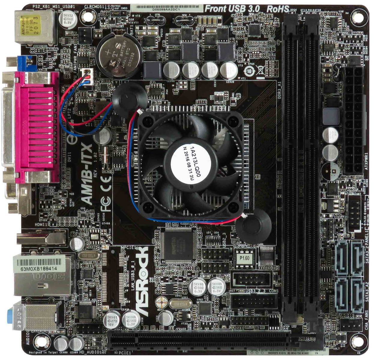 Carte mère ASRock AM1B-ITX s.AM1 DDR3 mini ITX + ATHLON 2.2GHz