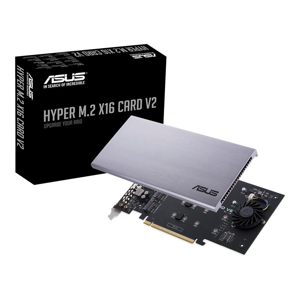 Adaptateur ASUS HYPER M.2 X16 CARD V2 Carte d'interface M.2, PCIe 3.0 x16