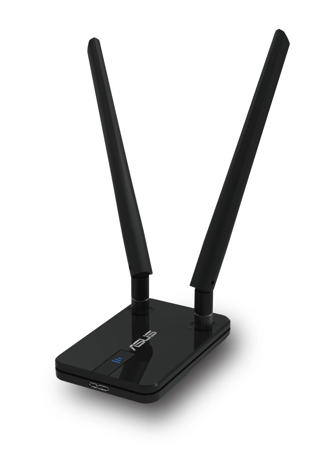 Adaptateur USB sans fil ASUS USB-AC58 Wireless-AC1300 Dual-band (USB 3.0, deux antennes amovibles, câble de rallonge USB, configuration simplifiée par bouton WPS)