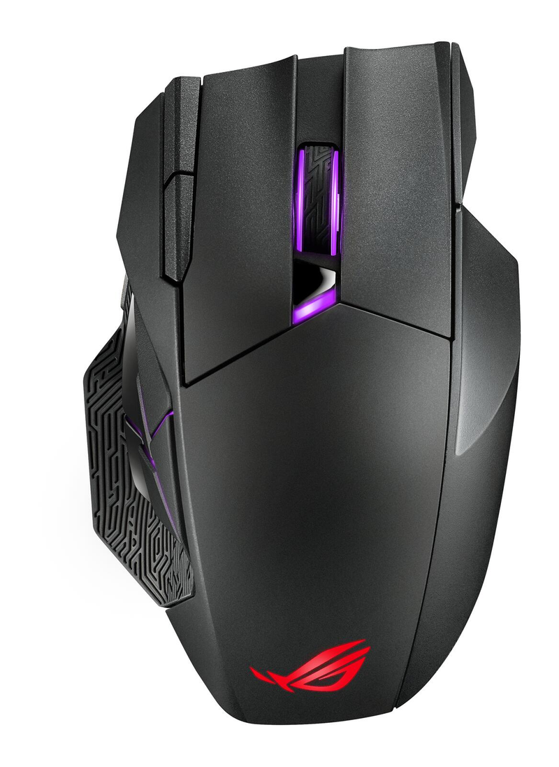 Souris gaming ASUS ROG Spatha X sans fil, filaire, station de charge magnétique, 12 touches programmables, 19 000 dpi