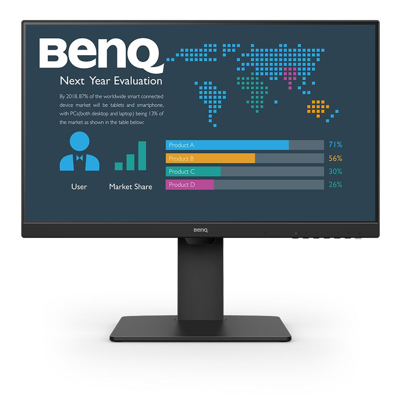 Écran BenQ BL2486TC 23,8" Full HD, IPS, 5 ms, 100 Hz, HDMI, DisplayPort, USB-C