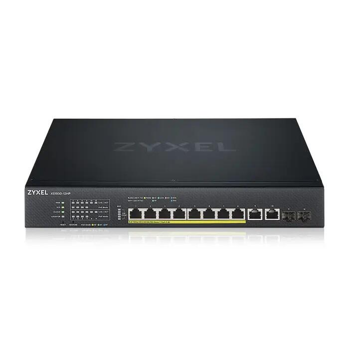 Zyxel Switch 12 ports 10x 10G Ethernet + 2x 10G SFP+ L2PoE++ webmanaged NebulaFlex XS1930-12HP-ZZ0101F