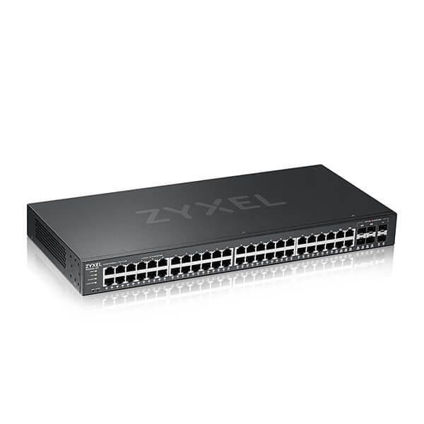 Zyxel GS2220-50 Switch 50 ports géré L2+ 44x 100/1000 Mbps, 4x RJ45/SFP, 2x SFP, incluant 1 an de licence Nebula Pro