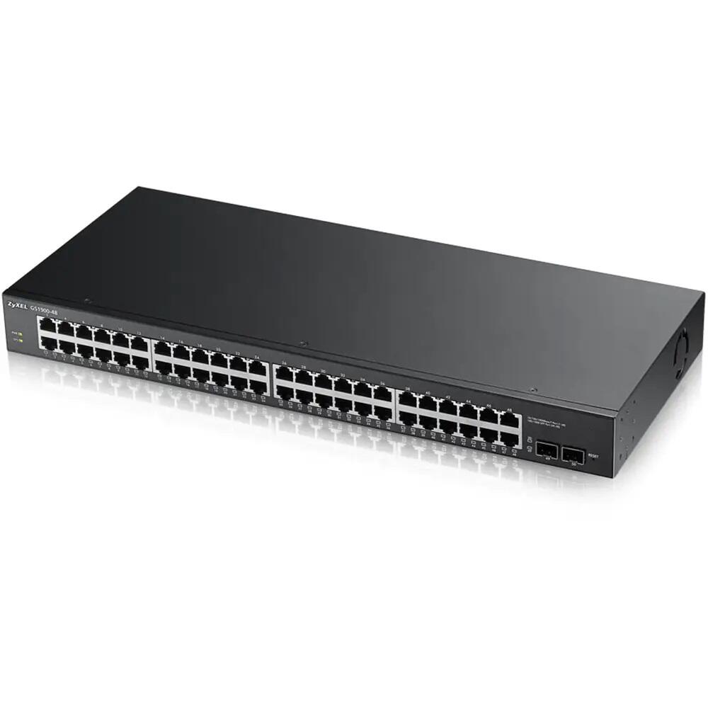 Switch Zyxel 50 ports Gigabit 48x 1G + 2x SFP gestion web L2 rackable GS1900-48-EU0102F