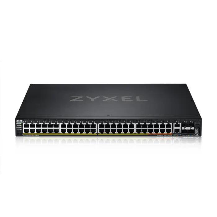 Zyxel Switch 54 ports 48x 1G RJ45 + 2x 10G RJ45 + 4x 10G SFP+ L3 PoE+ webmanaged NebulaFlex XGS2220-54HP-EU0101F
