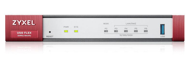 USG FLEX 50 HP Gold bundle 2.000 Mbps (600 Mbps UTM), 1x port Gbit PoE+, 4x ports 1 Gbit LAN/WAN, 1x port USB