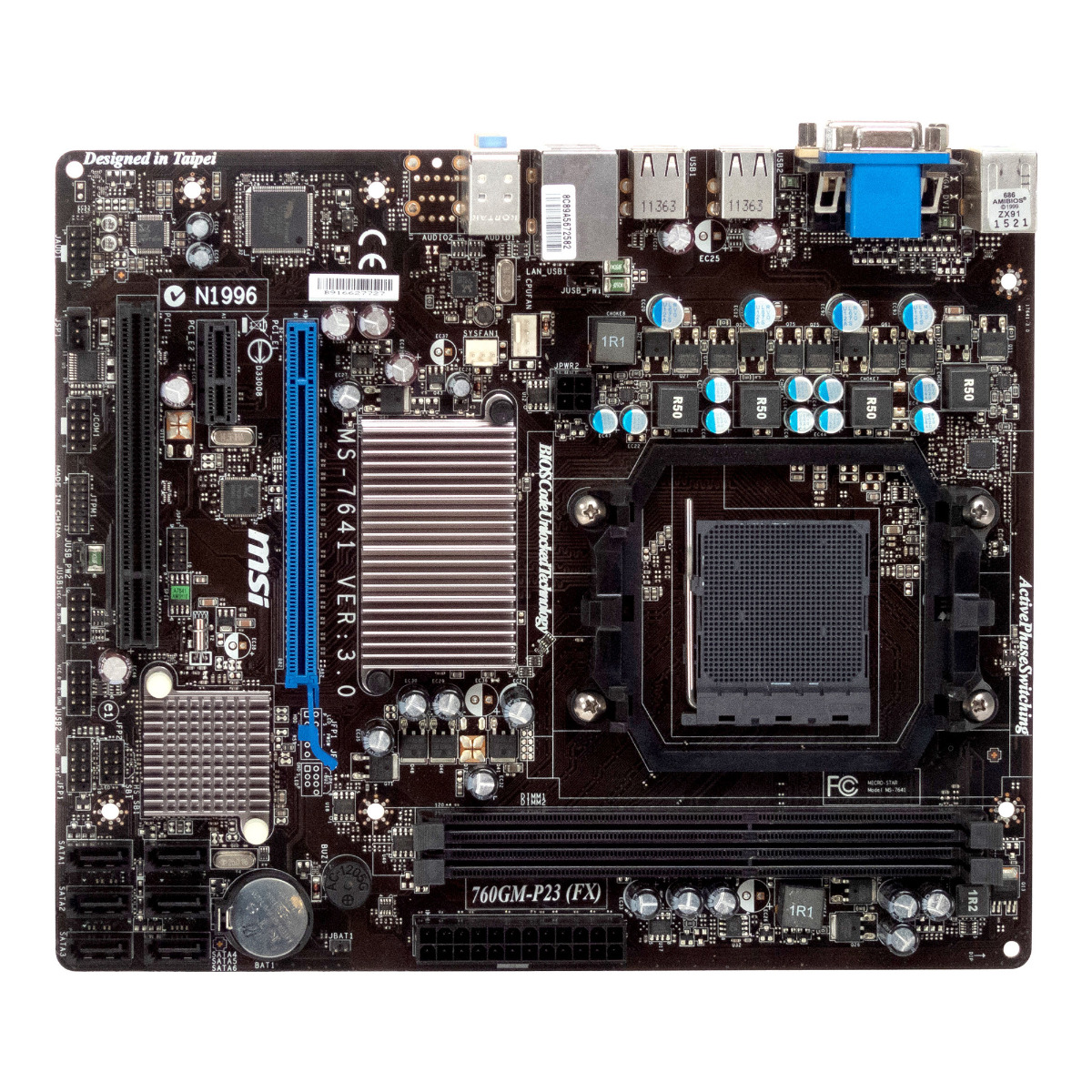 MSI MS-7641 VER:3.0 760GM-P23 (FX) SOCKET AM3+ DDR3 PCIe PCI mATX