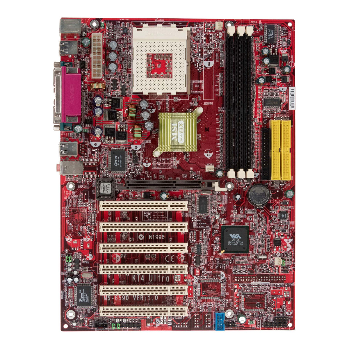 MSI MS-6590 VER:1.0 KT4 Ultra SOCKET 462 (A) DDR AGP PCI ATX