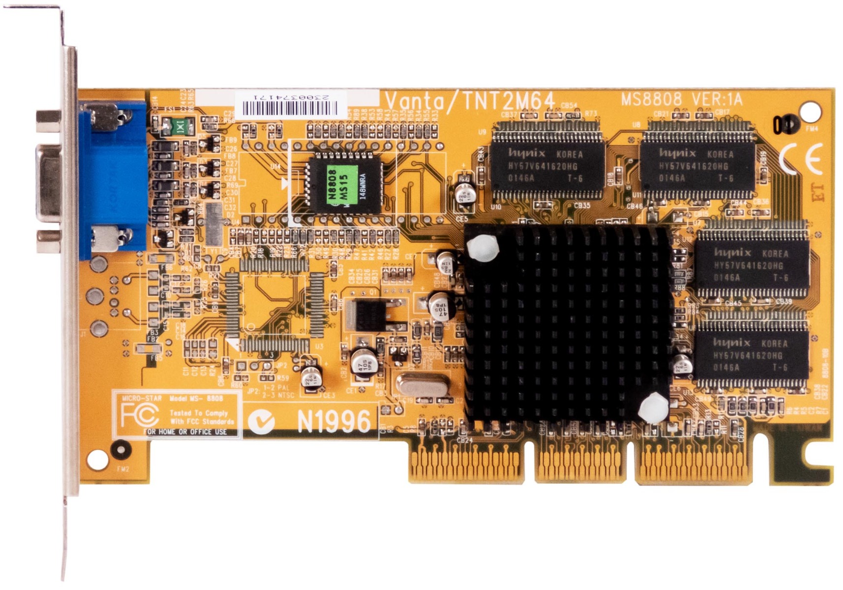 MSI NVIDIA RIVA TNT2 M64 32 Mo MS8808 VANTA/TNT2M64 AGP