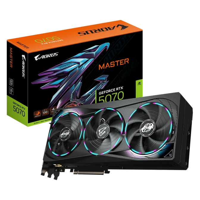 GIGABYTE Aorus GeForce RTX 5070 Master 12G, 12288 Mo GDDR7