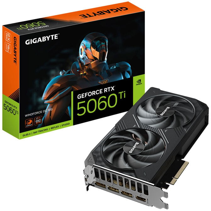 Gigabyte GeForce RTX 5060 Ti Windforce OC 16G, 16384 Mo GDDR7