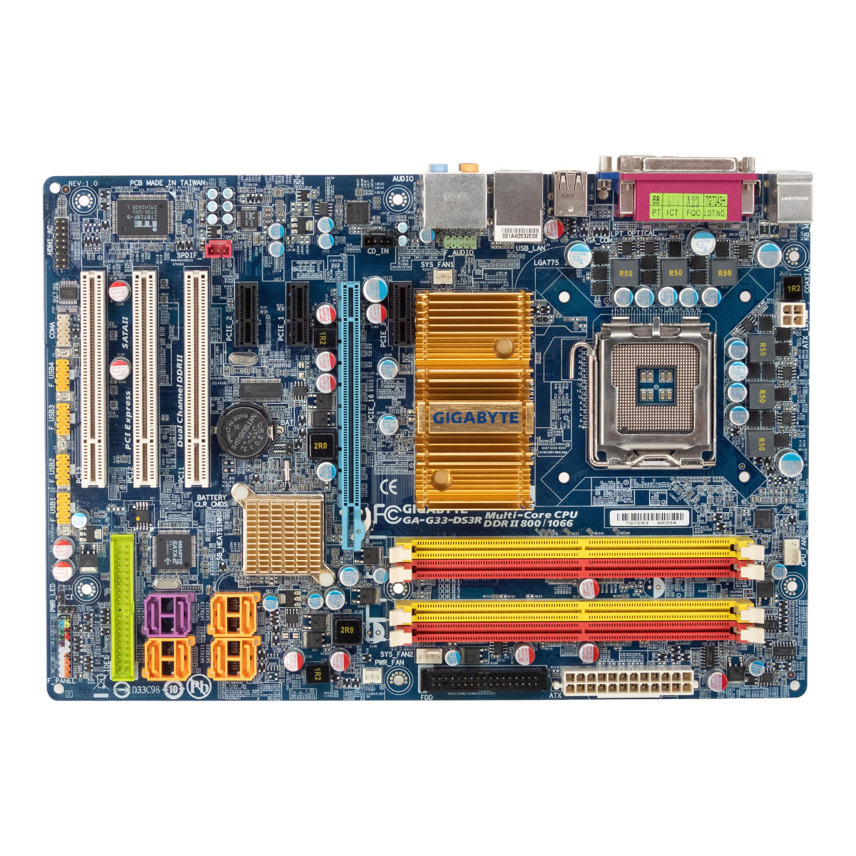 Carte mère GIGABYTE GA-G33-DS3R Socket 775 DDR2 PCIe PCI ATX